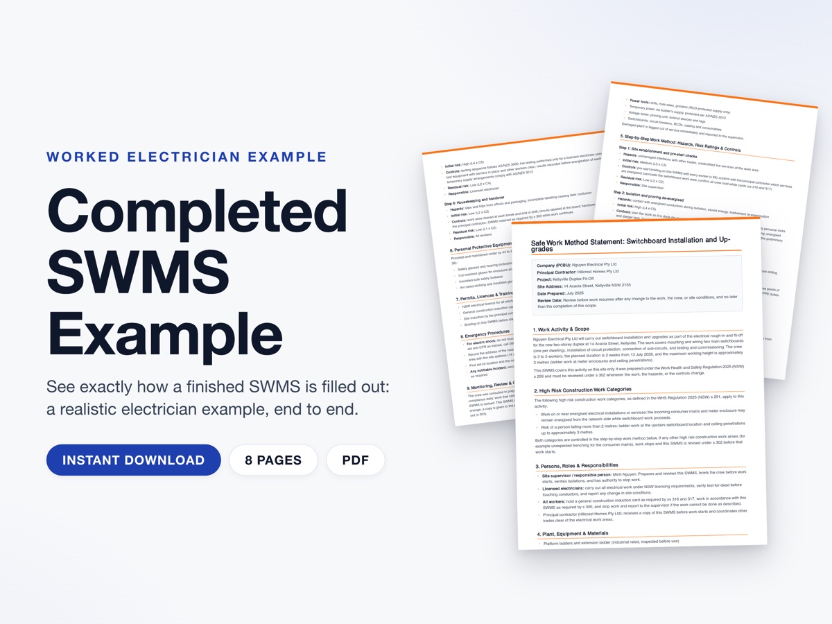 SWMS Starter Kit inside pages