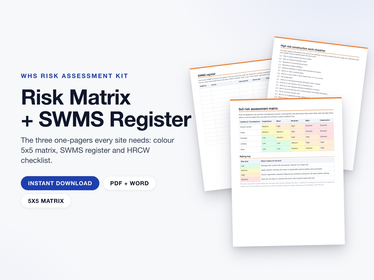 SWMS Starter Kit inside pages